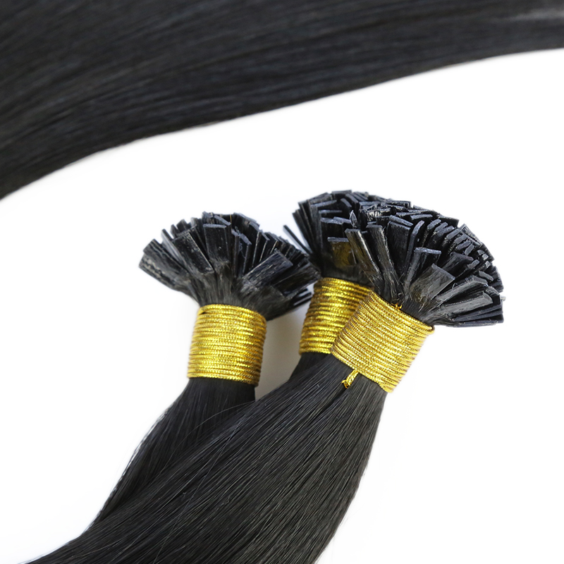 Wholesale High Quality Remy Virgin Flat Tip Hair Extensions Double Drawn Keratin Flat Tip Hair Extension Human Hair